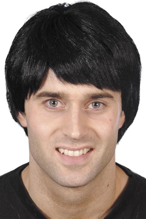 black hair male wig